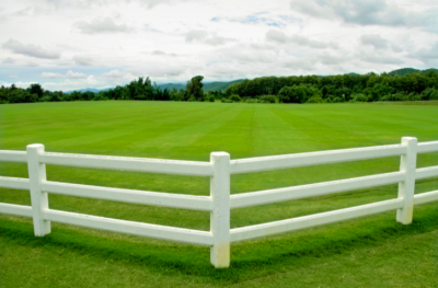 pasture with white fence
